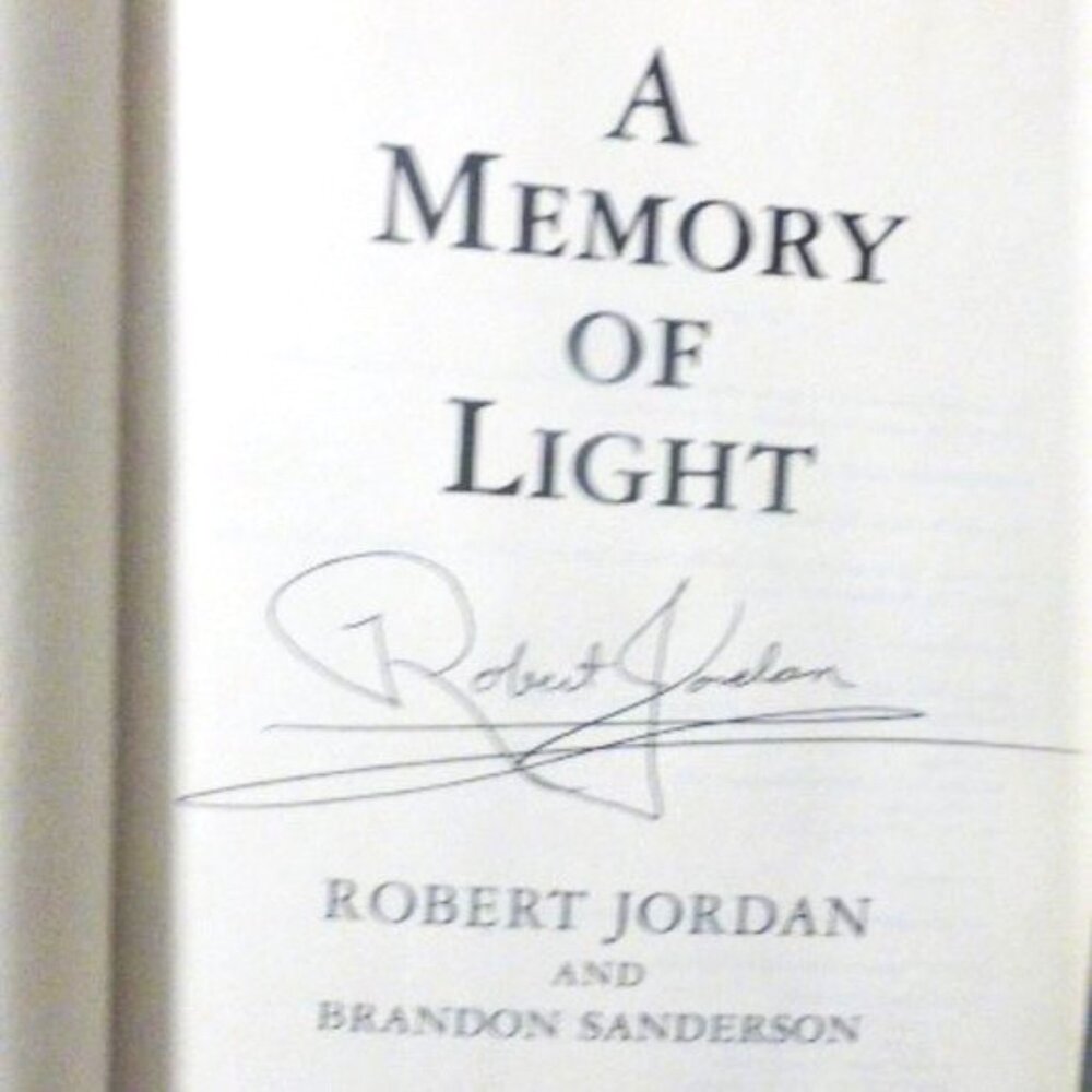 bk35bsm - SIGNED 2012 MEMORY of LIGHT Robert Jordan Book 14 Wheel of Time